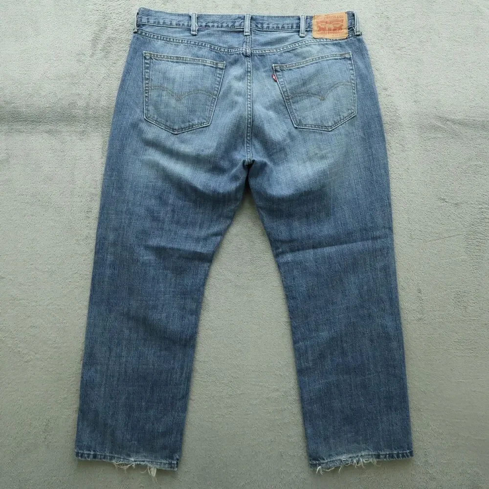 Levi's 559 Jeans Mens Size 38x30 Blue Relaxed Fit 100% Cotton Denim Timeworn